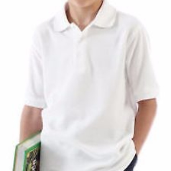 Boys (S) French Toast Short Sleeve White Polo - Picture 1 of 1